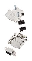 AMPHENOL COMMUNICATIONS SOLUTIONS L17D45PK-M-09+L77HDE15S D-Sub 连接器, HD, 带后壳, 高密度, 插座, D45PK-M, 15 触点, DE, 焊接