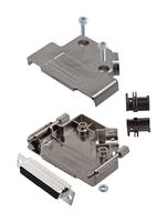 AMPHENOL COMMUNICATIONS SOLUTIONS L17D45PK-M-25+L77HDB44S D-Sub 连接器, HD, 带后壳, 高密度, 插座, D45PK-M, 44 触点, DB, 焊接