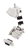 AMPHENOL COMMUNICATIONS SOLUTIONS L17D45PK-M-15+L77DA15SST D-Sub 连接器, 带后壳, 标准, 插座, D45PK-M, 15 触点, DA, 螺丝