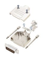 AMPHENOL COMMUNICATIONS SOLUTIONS L17MHDM15+L717SDA15P D-Sub 连接器, 带后壳, 标准, 插头, MHDM, 15 触点, DA, 焊接杯