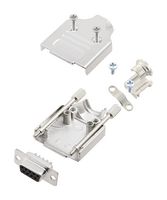 AMPHENOL COMMUNICATIONS SOLUTIONS L17MHDM09+L77SDE09S D-Sub 连接器, 带后壳, 标准, 插座, MHDM, 9 触点, DE, 焊接杯