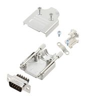 AMPHENOL COMMUNICATIONS SOLUTIONS L17MHDM15+L717DA15PST D-Sub 连接器, 带后壳, 标准, 插头, MHDM, 15 触点, DA, 螺丝