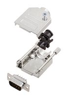 AMPHENOL COMMUNICATIONS SOLUTIONS L17DTZK09+L717SDE09P D-Sub 连接器, 带后壳, 标准, 插头, DTZK, 9 触点, DE, 焊接杯