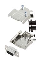 AMPHENOL COMMUNICATIONS SOLUTIONS L17D45ZK09+L77SDE09S D-Sub 连接器, 带后壳, 标准, 插座, D45ZK, 9 触点, DE, 焊接