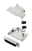 AMPHENOL COMMUNICATIONS SOLUTIONS L17D45ZK25+L717HDB44P D-Sub 连接器, HD, 带后壳, 高密度, 插头, D45ZK, 44 触点, DB, 焊接