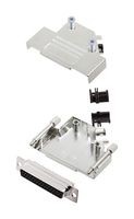 AMPHENOL COMMUNICATIONS SOLUTIONS L17D45ZK25+L77HDB44S D-Sub 连接器, HD, 带后壳, 高密度, 插座, D45ZK, 44 触点, DB, 焊接
