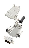 AMPHENOL COMMUNICATIONS SOLUTIONS L17DTZF09-RG+L717SDE09P D Sub Connector, With Backshell, DB9, Standard, Plug, DTZF-RG, 9 Contacts, DE, Solder Cup