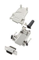 AMPHENOL COMMUNICATIONS SOLUTIONS L17DTZF09-RG+L77DE09SST D Sub Connector, With Backshell, DB9, Standard, Receptacle, DTZF-RG, 9 Contacts, DE, Screw