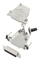 AMPHENOL COMMUNICATIONS SOLUTIONS L17D45ZF25-RG+L77SDB25S D Sub Connector, With Backshell, DB25, Standard, Receptacle, D45ZF-RG, 25 Contacts, DB, Solder