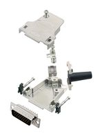 AMPHENOL COMMUNICATIONS SOLUTIONS L17D45ZF15-RG+L717HDA26P D Sub Connector, With Backshell, HD26, High Density, Plug, D45ZF-RG, 26 Contacts, DA, Solder