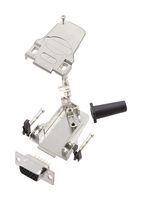 AMPHENOL COMMUNICATIONS SOLUTIONS L17D45ZF09-RG+L77HDE15S D Sub Connector, HD, W/ Backshell, High Density, Receptacle, D45ZF-RG, 15 Contacts, DE, Solder