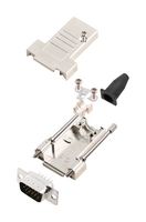 AMPHENOL COMMUNICATIONS SOLUTIONS L17DTSL09-RG-LJS-T+L717HDE15P D-Sub 连接器, HD, 带后壳, 高密度, 插头, DTSL-T-LJS-RG, 15 触点, DE, 焊接杯