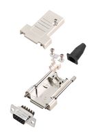 AMPHENOL COMMUNICATIONS SOLUTIONS L17DTSL09-RG-LJS-T+L77DE09SST D-Sub 连接器, 带后壳, 标准, 插座, DTSL-T-LJS-RG, 9 触点, DE, 螺丝