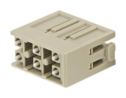 HARTING 09140064701 Heavy Duty Connector, Han-Modular, Insert, 6 Contacts, Plug, Crimp Pin - Contacts Not Supplied