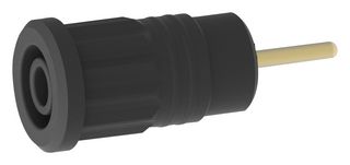 MULTICOMP PRO 72-14238 Banana Test Connector, Jack, Panel Mount, 36 A, 1 kV, Gold Plated Contacts, Black