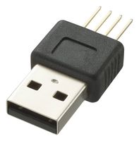 CLEVER LITTLE BOX CLB-JL-8134 连接器, USB, 终端带引脚, USB A, 插头, 4 路, 通孔安装, 垂直