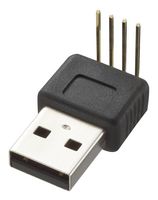 CLEVER LITTLE BOX CLB-JL-8136 连接器, USB, 终端带引脚, USB A, 插头, 4 路, 通孔安装, 直角型