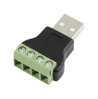 CLEVER LITTLE BOX CLB-JL-8141 连接器, USB, 端接, USB A, USB 3.0, 插头, 4 路, 电缆安装, 垂直