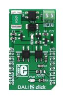 MIKROELEKTRONIKA MIKROE-2672 附加板, Dali 2 Click板, 数字照明控制, DALI-2协议, MikroBUS