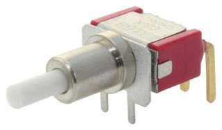 C&K COMPONENTS 8168SH9ABE2 按钮开关, 8060 Series, SPDT, 开-(开), 圆形, 黑色