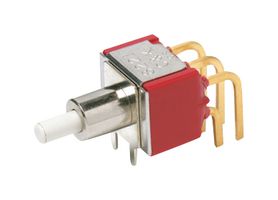 C&K COMPONENTS 8221SD9AGE Pushbutton Switch, 8020 Series, DPDT, On-(On), Plunger, White