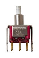 C&K COMPONENTS 8221SD9V3GE Pushbutton Switch, 8020 Series, DPDT, On-(On), Plunger, White