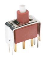 C&K COMPONENTS E112SD1V3BE Pushbutton Switch, E010 Series, SPDT, On-(On), Plunger, White