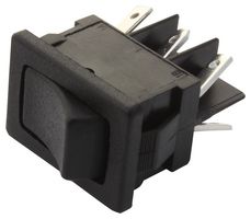 C&K COMPONENTS DM61J12S205Q 翘板开关, 开-开, DPDT, 不发光, 面板安装, 黑色, DM Series