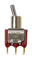 C&K COMPONENTS 7108MD9ABE 拨动开关, 开-无-(开), SPDT, 不发光, 7000 Series, 通孔安装