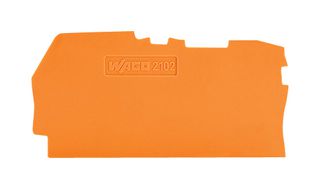 WAGO 2102-1292 附件, 端板, TOPJOB S 35mm DIN轨接线端子 - 2102 系列, 中间板, TOPJOB S - 2102 Series - End and Intermediate Plates