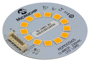 MICROCHIP ADM00965 评估板, CL88031 LED Load板, 用于ADM00963, 13 x LED, 230V AC