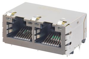 MOLEX 93828-3026 模块连接器, RJ45 插座, 1 x 2, (排路), 8P8C, 面板安装, 通孔安装