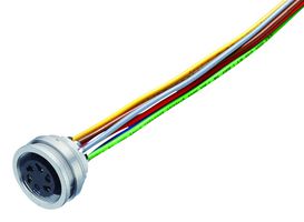 BINDER 09-0128-702-07 圆形连接器, Miniature Circular Connector, 423/723/425 Series, 面板安装插座, 7 触点, 压接插座, 螺纹