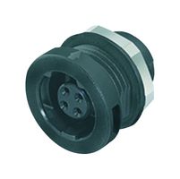 BINDER 09-4716-00-05 圆形连接器, Micro Subminiature Circular Connector, 420 Series, 面板安装插座, 5 触点, 焊接插座, 推挽