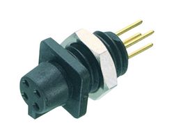 BINDER 09-9750-20-03 Circular Connector, Miniature Circular Connector, 709/719 Series, Panel Mount Receptacle