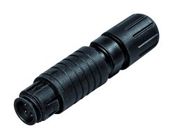 BINDER 99-4706-00-03 圆形连接器, Micro Subminiature Circular Connector, 420 Series, 电缆安装插座, 3 触点, 焊接插座, 推挽