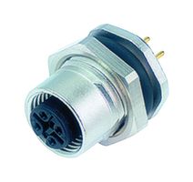 BINDER 86-0532-1000-00008 传感器连接器, 713/763 Series, M12, 母, 8路, PCB插座, 直形面板安装