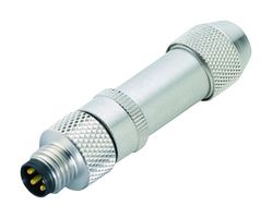 BINDER 99-3361-00-03 传感器连接器, 768 Series, M8, 公, 3路, 焊接插头, 直形线缆安装