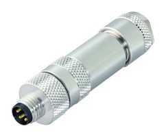 BINDER 99-3361-100-03 传感器连接器, 768 Series, M8, 公, 3路, 螺丝插头, 直形线缆安装