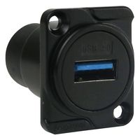 AMPHENOL AUDIO AC-USB3-AAB USB Adapter, USB Type A Receptacle, USB Type A Receptacle, USB 3.0