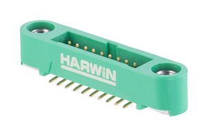 HARWIN G125-MS12005M1P 引脚针座, 黑色 / 绿色, 线至板, 1.25 mm, 2 排, 20 触点, 表面安装　, Gecko SL G125