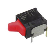 NIDEC COMPONENTS CF-LD-1DC4-AR2W 翘板开关, 超小型, 开-开, SPDT, 不发光, 通孔安装, 红色, CF-LD Series
