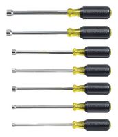 KLEIN TOOLS 647 Nut Driver Set, Hollow Shaft, Metric, 6 " Shaft, 7 Piece