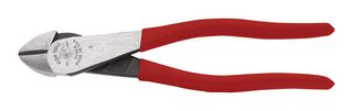 KLEIN TOOLS D2488 Plier, Angled Head, Diagonal Cut, Red Handle, 20.7 mm Jaw Length, 204.8 mm Overall Length