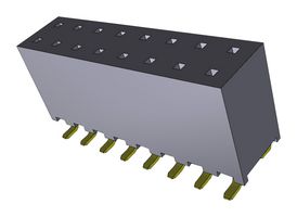 SAMTEC SQW-108-01-F-D-VS-A-K-TR PCB Receptacle, Board-to-Board, Wire-to-Board, 2 mm, 2 Rows, 16 Contacts, Surface Mount