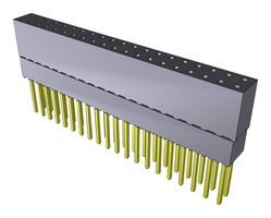 SAMTEC ESQ-120-24-T-D PCB Receptacle, Elevated Strip, Board-to-Board, 2.54 mm, 2 Rows, 40 Contacts, Through Hole Mount