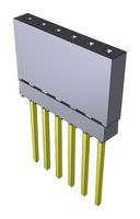 SAMTEC ESQ-106-14-T-S PCB插座, 高架, 板至板, 2.54 mm, 1 排, 6 触点, 通孔安装, ESQ