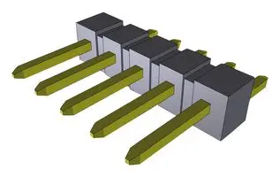 SAMTEC TSM-106-01-F-SH 引脚针座, 板至板, 2.54 mm, 1 排, 6 触点, 表面安装直角, TSM Series