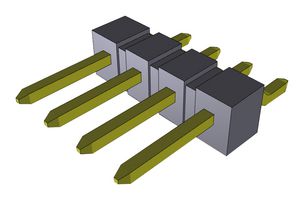 SAMTEC TSM-104-01-L-SH 引脚针座, 板至板, 2.54 mm, 1 排, 4 触点, 表面安装直角, TSM Series