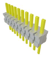SAMTEC TMS-110-02-G-S 引脚针座, 板至板, 1.27 mm, 1 排, 10 触点, 通孔安装, TMS